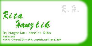 rita hanzlik business card